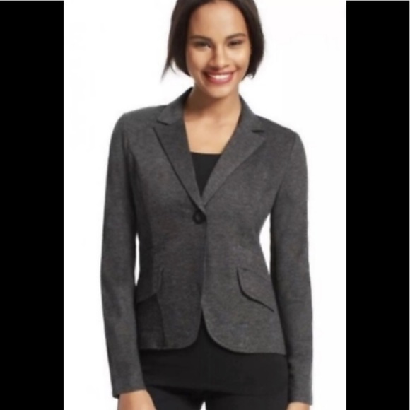CAbi Jackets & Blazers - NEW! CAbi Knit Blazer Charcoal Gray Pockets Sz 4